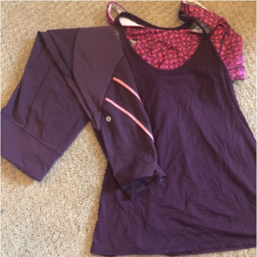 Lululemon Tank Bra and Legging combo
